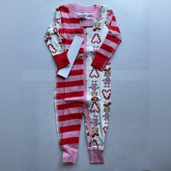 Hanna Andersson Other - HANNA ANDERSSON Dr. Seuss Grinch Cindy Lou Who Candy Cane Sleeper Size 3-6 Month